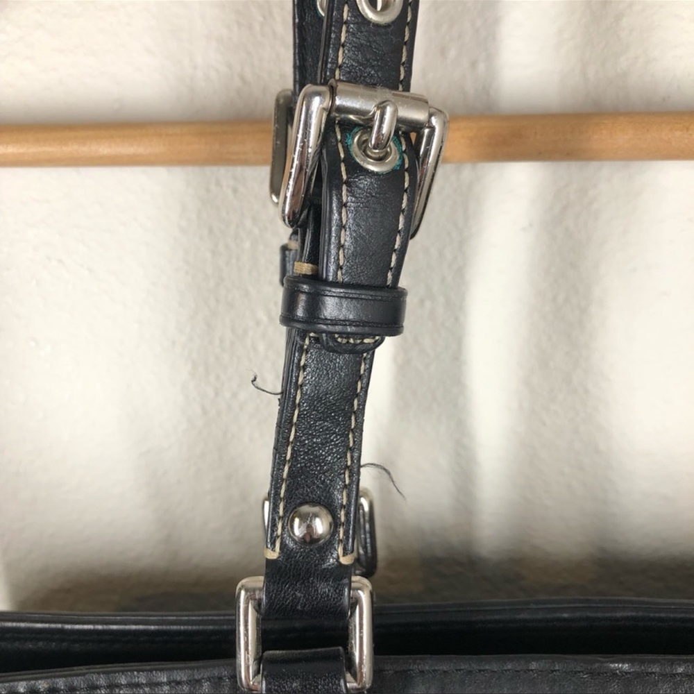 Coach Leather East West Gallery Tote Black  F13098 - Picture 4 of 13